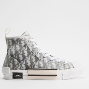 Dior B23 League High Top Sneaker. White and black Dior oblique.